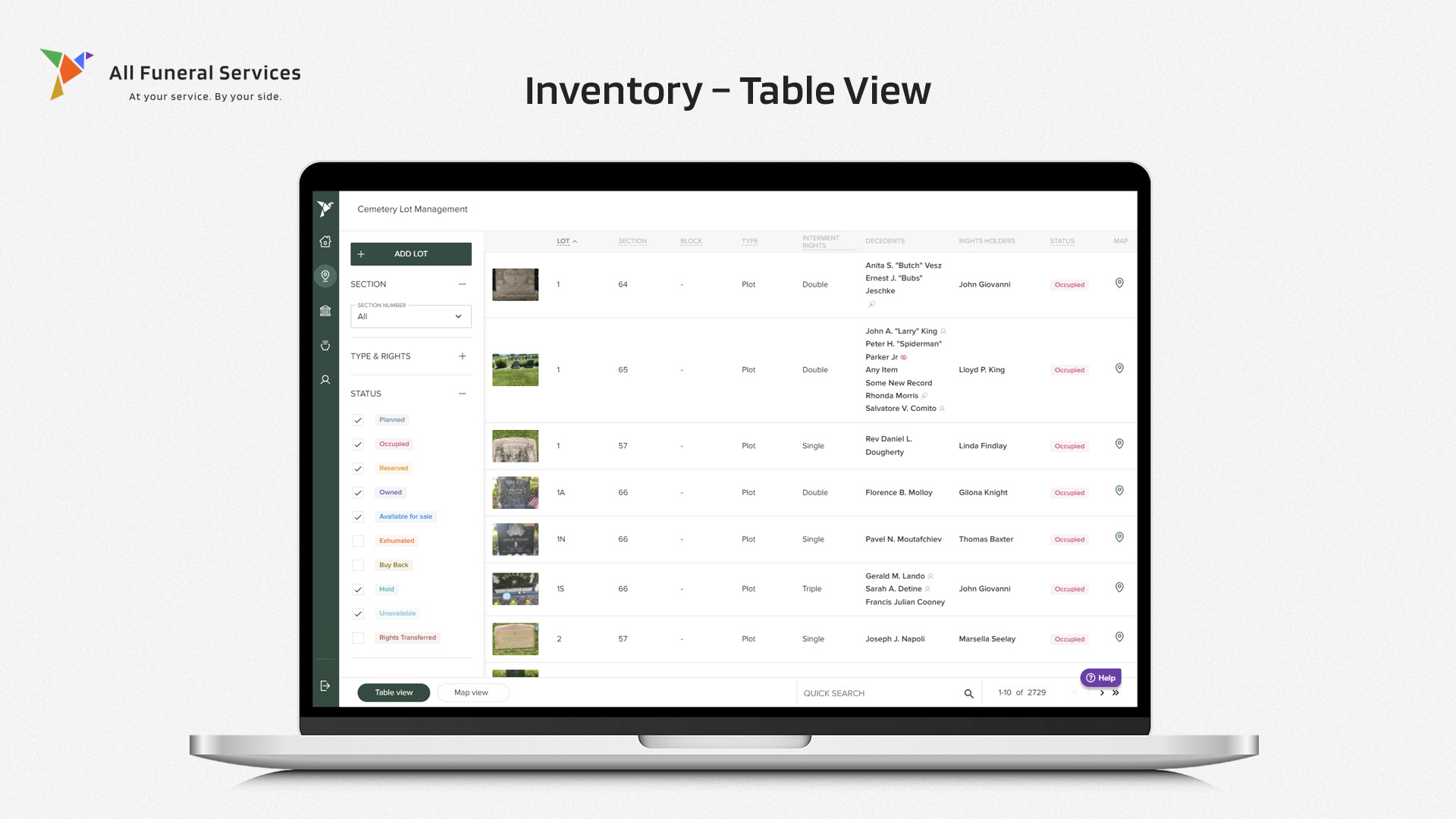 Inventory - Table View