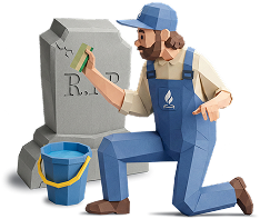 Woorker Headstone cleaning